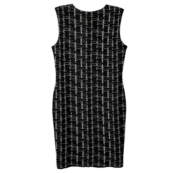 Misook Dress Black White Pattern Acrylic Knit - Picture 4 of 7